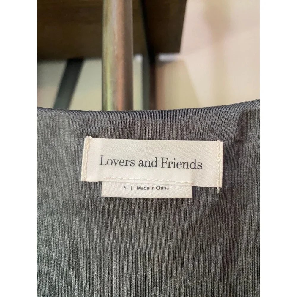 Lovers + Friends Jasmine Bodysuit Metallic Silver Women's Size Small - Picture 8 of 11